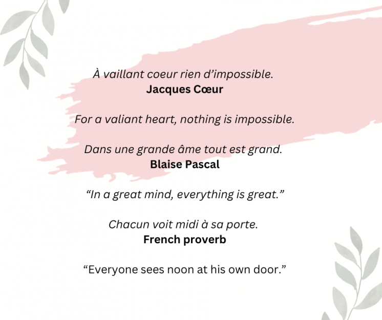 Aesthetic French Quotes With English Translation