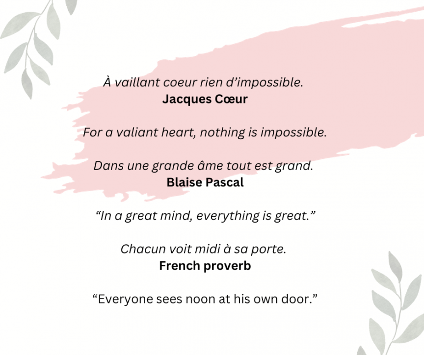 Aesthetic French Quotes With English Translation